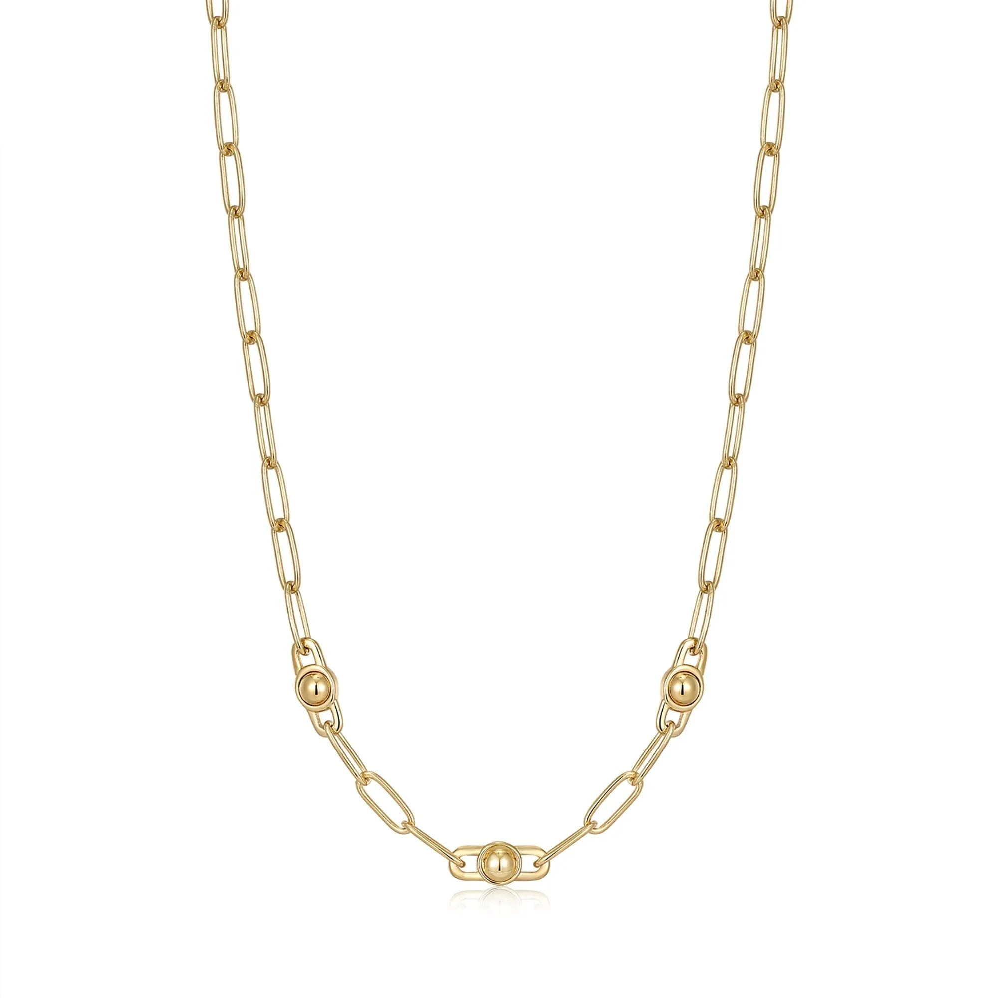 Ania Haie Gold Orb Link Chunky Chain Necklace