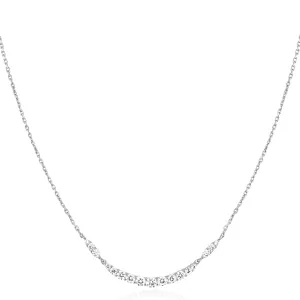 Ania Haie Silver Arc Pave Necklace