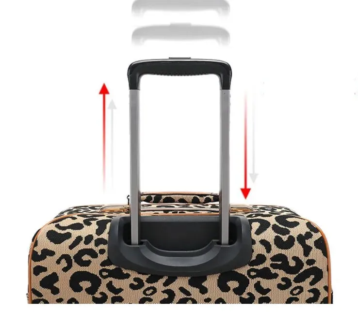 Apex Leopard Print Spinner Case Carry-On Travel Bag On Wheels, 20 inches