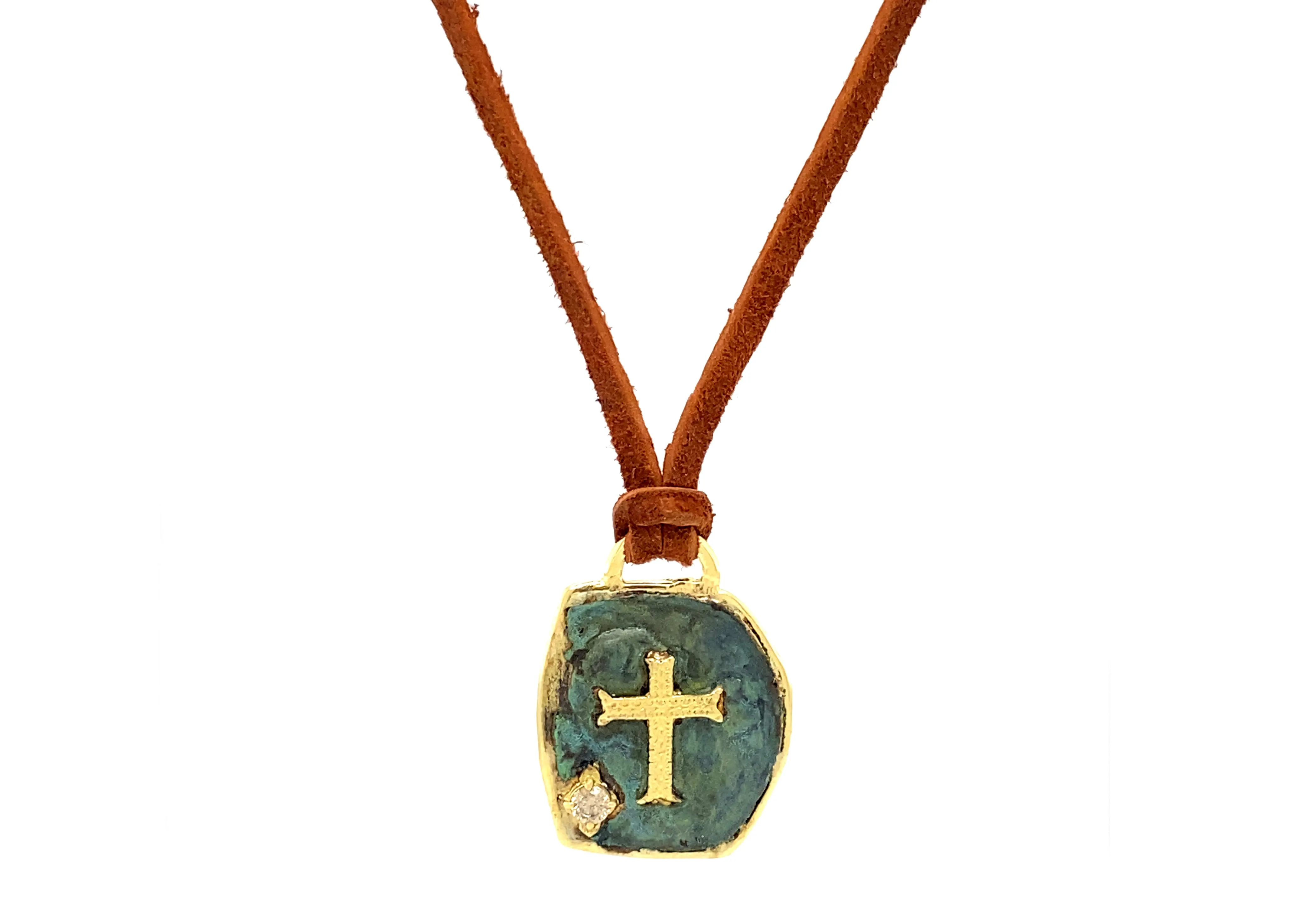 Artifact Medallion Leather Necklace