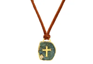 Artifact Medallion Leather Necklace