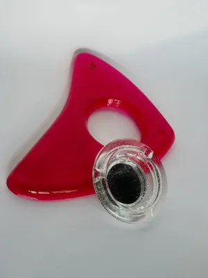 ATOMIC RESIN ASHTRAY | HOT PINK