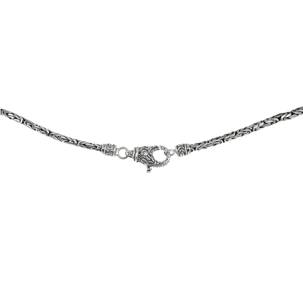 Bali Byzantine Sterling Silver Necklace 2.5mm Gauge (16"-24")
