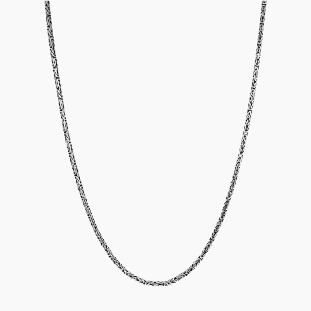 Bali Byzantine Sterling Silver Necklace 2.5mm Gauge (16"-24")