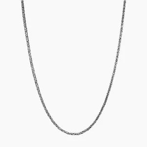 Bali Byzantine Sterling Silver Necklace 2.5mm Gauge (16"-24")