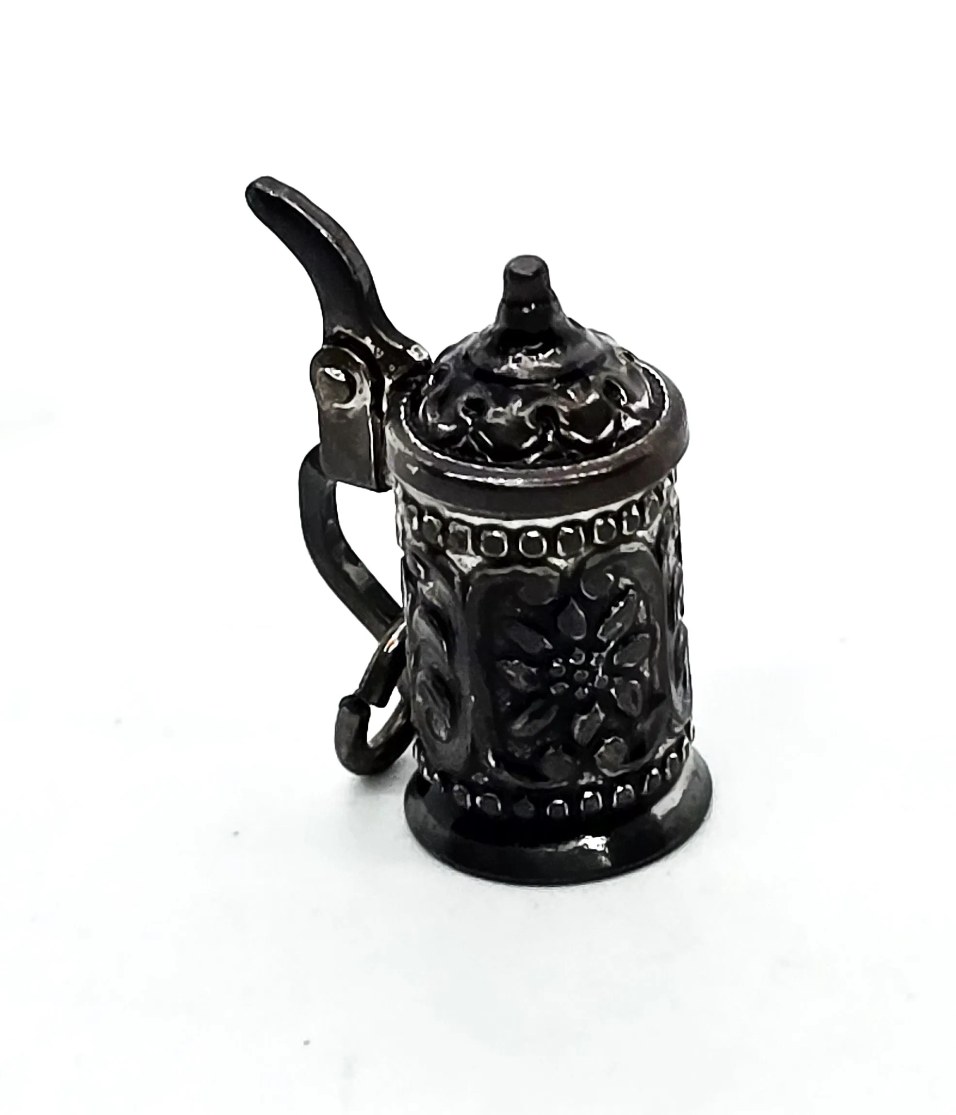 Beer stein Edelweiss flower SF articulated vintage 800 sterling silver charm