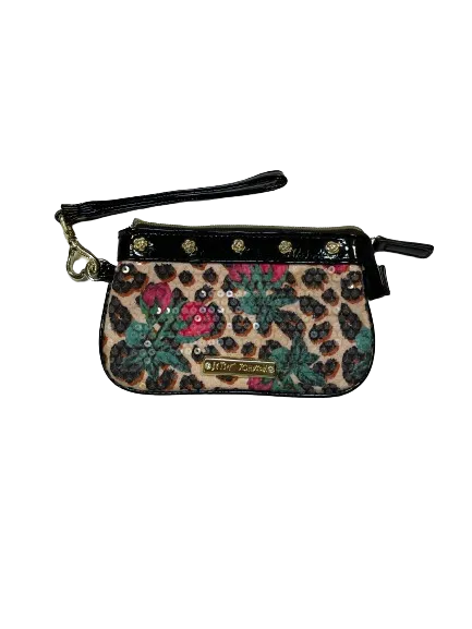 Betsey Johnson Sequin Floral Wristlet