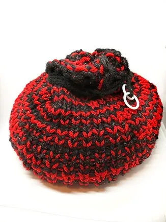 Black and Red Sparkle Large Dice Bag, Drawstring Bag for DND & Tabletop Games, Large Dice Pouch