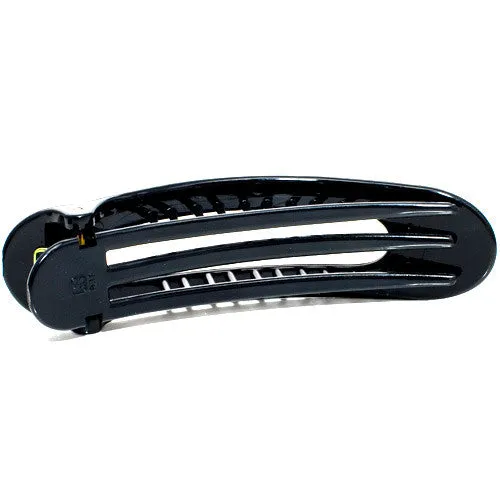 Black Large Open Oval Fork Beak Salon Clip
