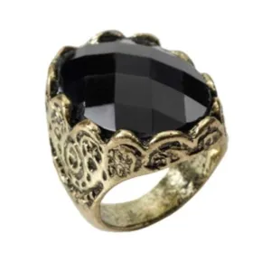Black Stone Ring - Mens