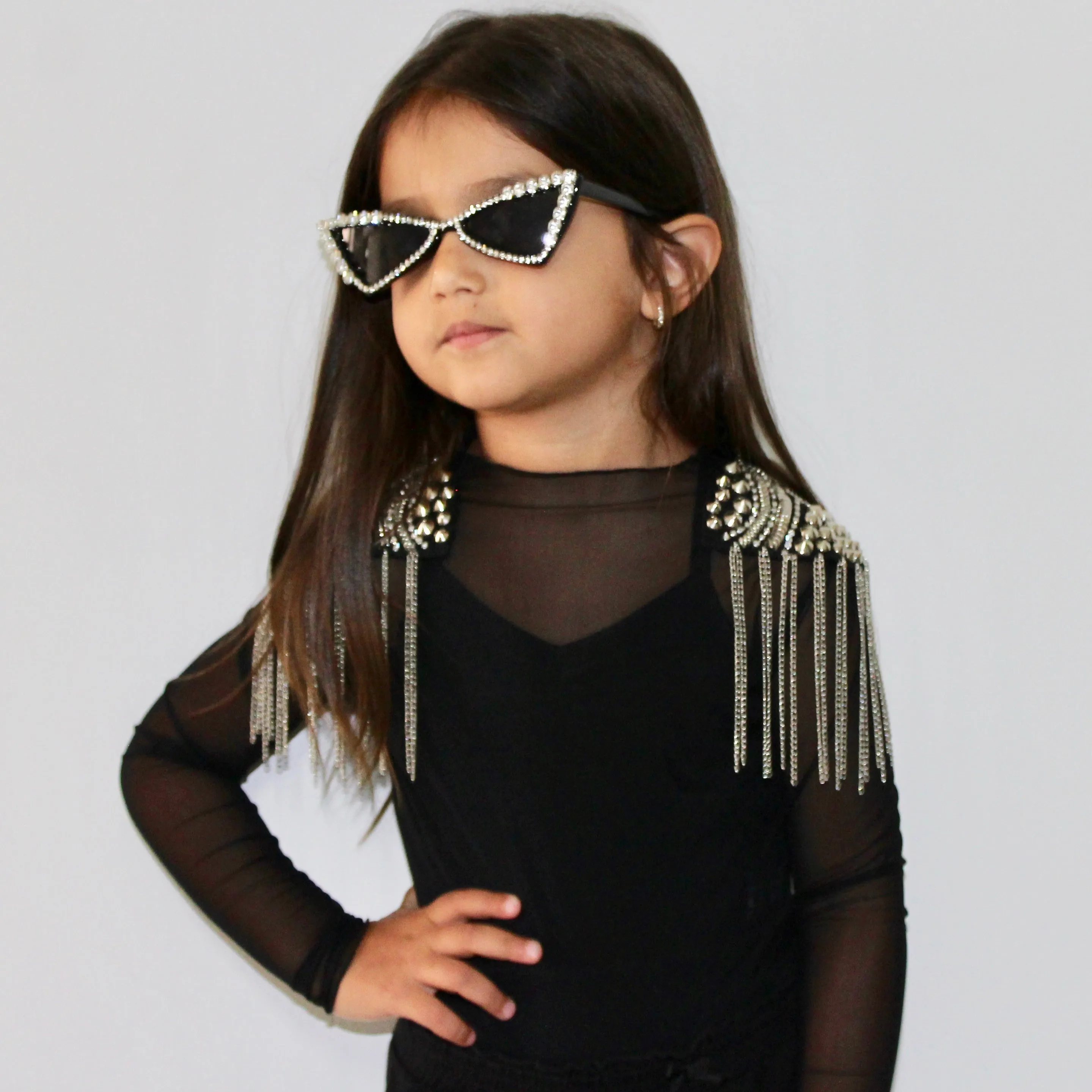 Bling Cat Eye Kids Glasses