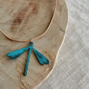 Blue Patina Copper Pendant