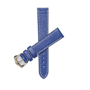 Blue Saffiano Leather Watch Strap