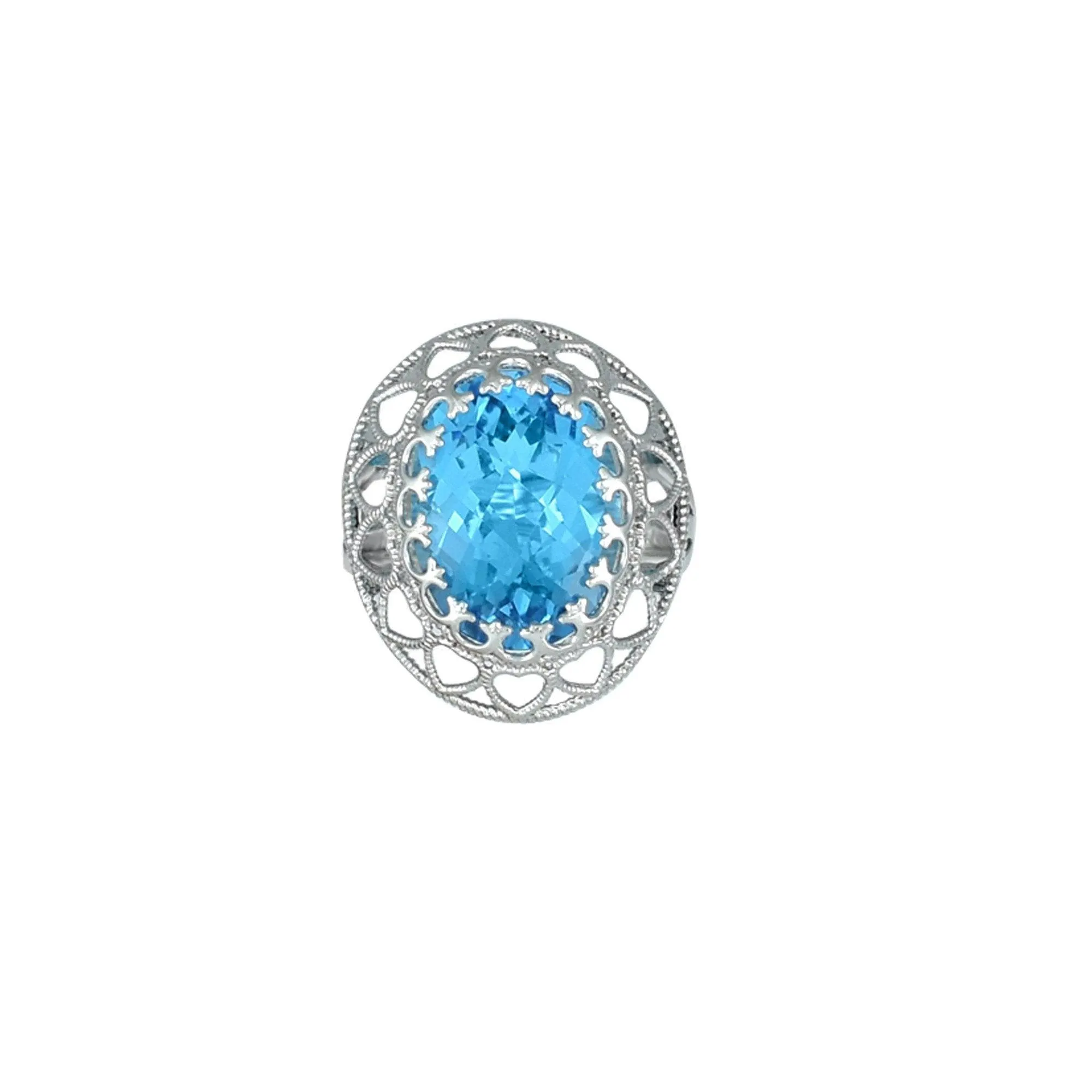 Blue Topaz Fashion Ring in Sterling Silver