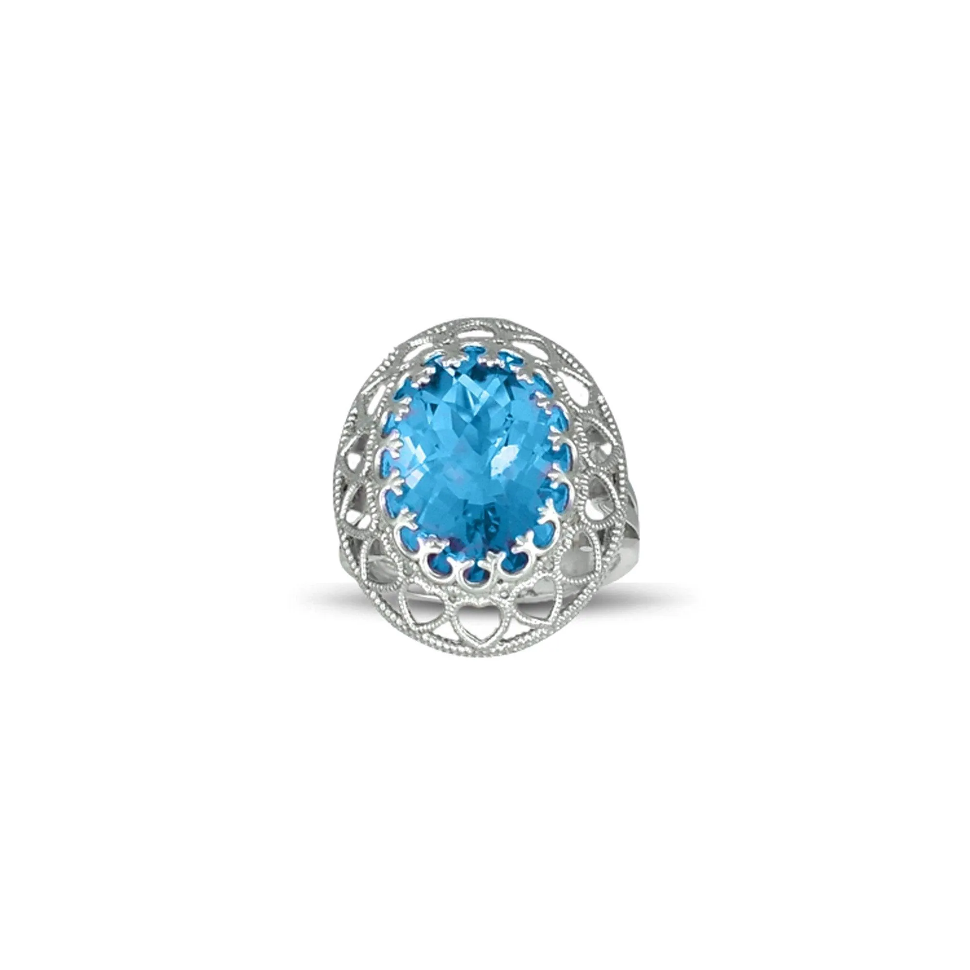 Blue Topaz Fashion Ring in Sterling Silver