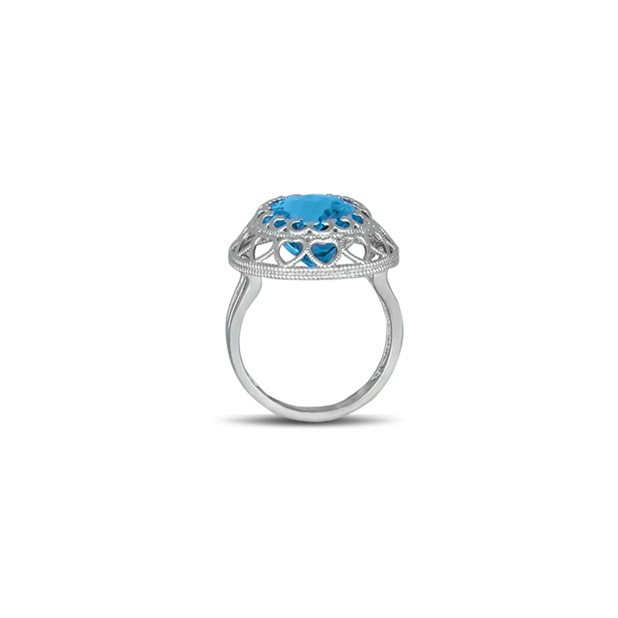 Blue Topaz Fashion Ring in Sterling Silver