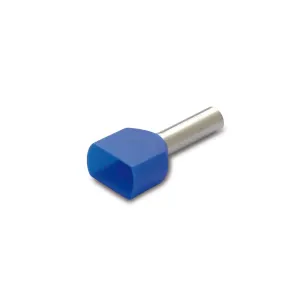 BM Group 100 Pack Blue 14AWG Dual Bootlace Ferrule 10mm  - BM 00558