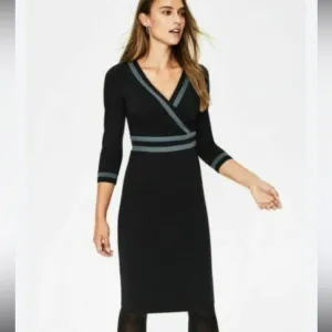 Boden Dress Nellie Ponte Knit Bodycon Lined 3/4 Sleeve Career Work Size 10R