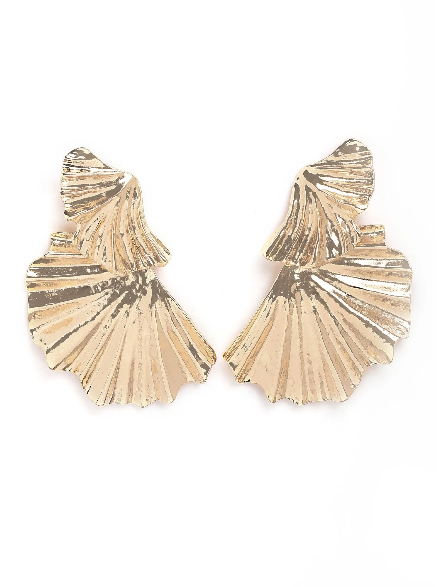 Bohey by KARATCART Gold-Plated Contemporary Drop Earrings for Women