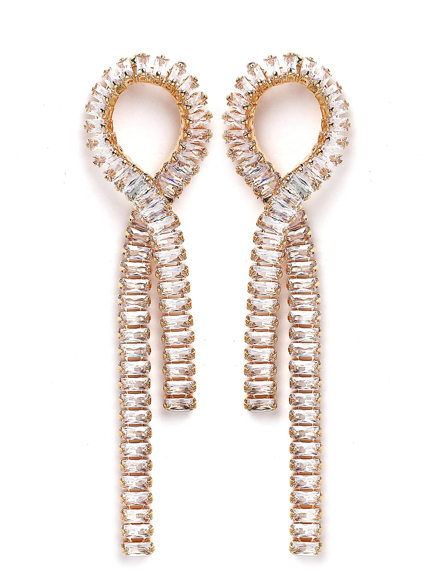 Bohey by KARATCART Gold-Plated Contemporary Gold Drop Earrings for Women
