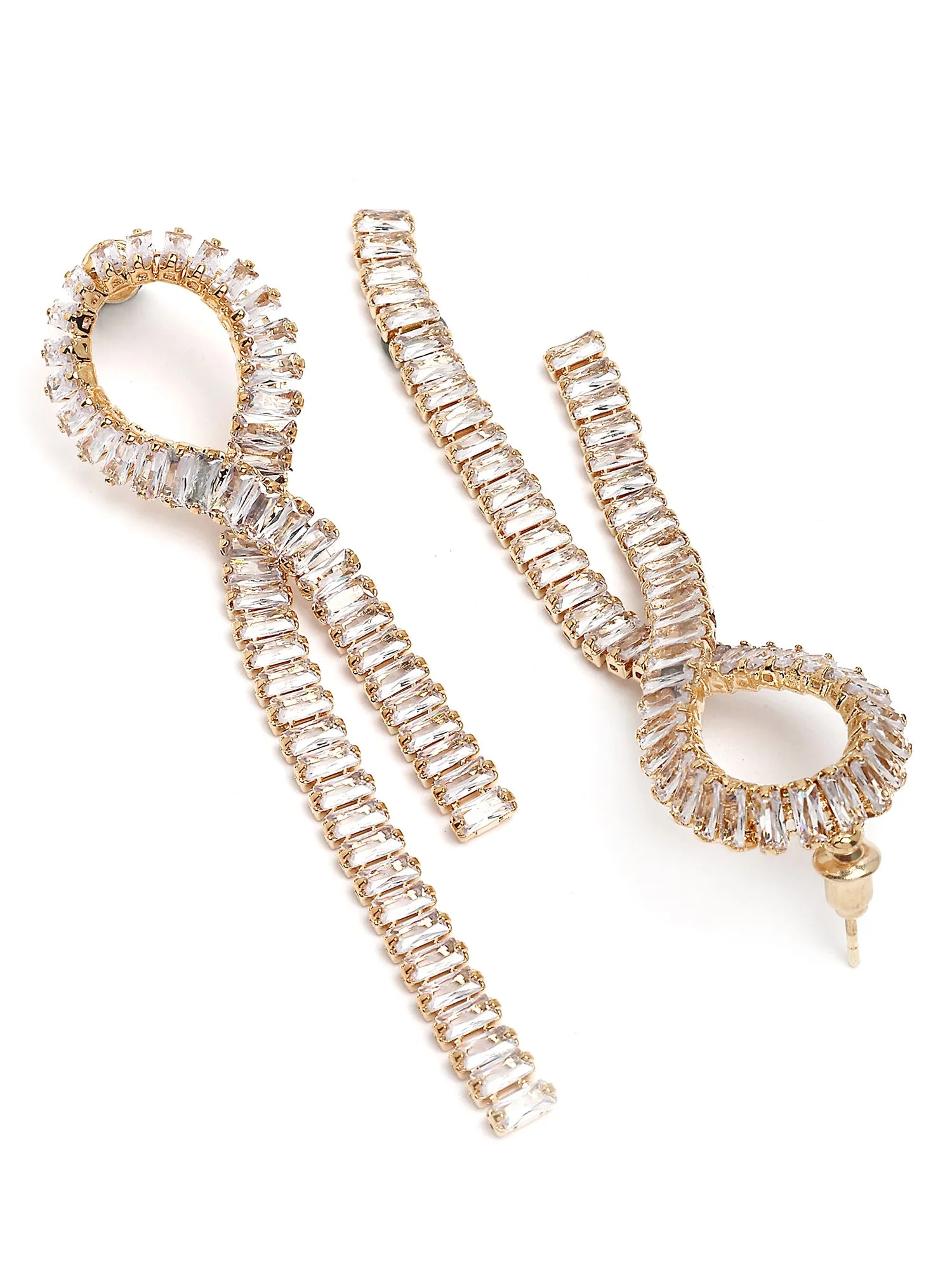 Bohey by KARATCART Gold-Plated Contemporary Gold Drop Earrings for Women
