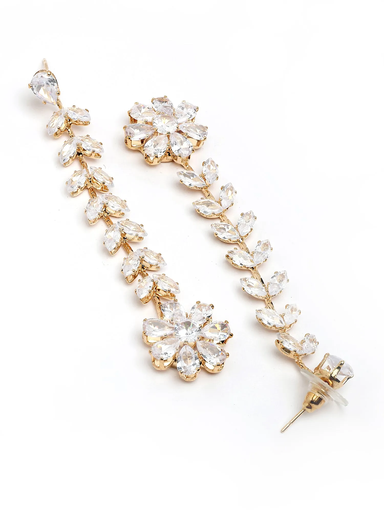 Bohey by KARATCART Gold-Plated Contemporary Gold Drop Earrings for Women