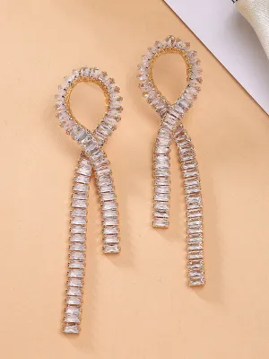 Bohey by KARATCART Gold-Plated Contemporary Gold Drop Earrings for Women