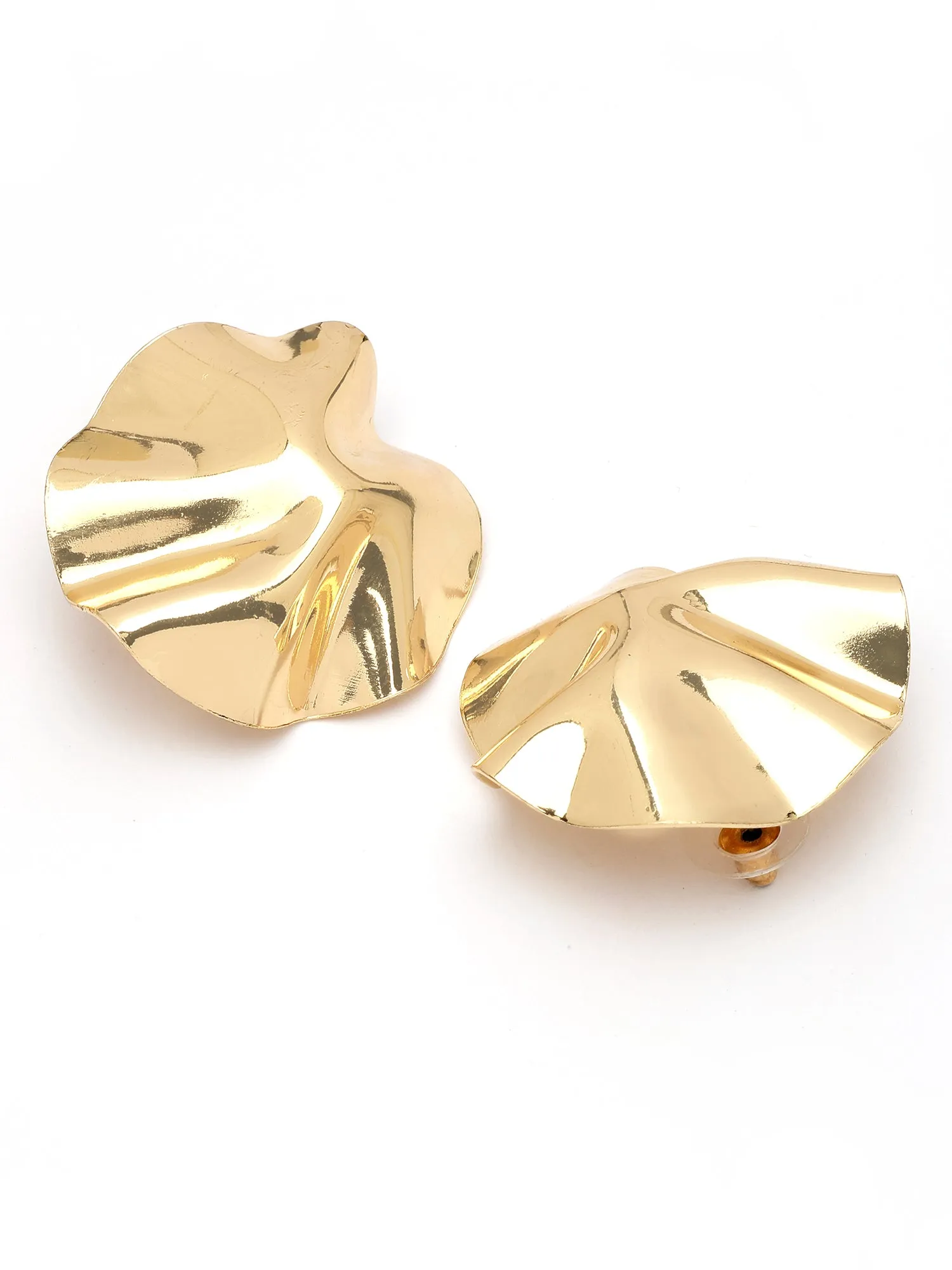 Bohey by KARATCART Gold-Plated Contemporary Gold Studs for Women