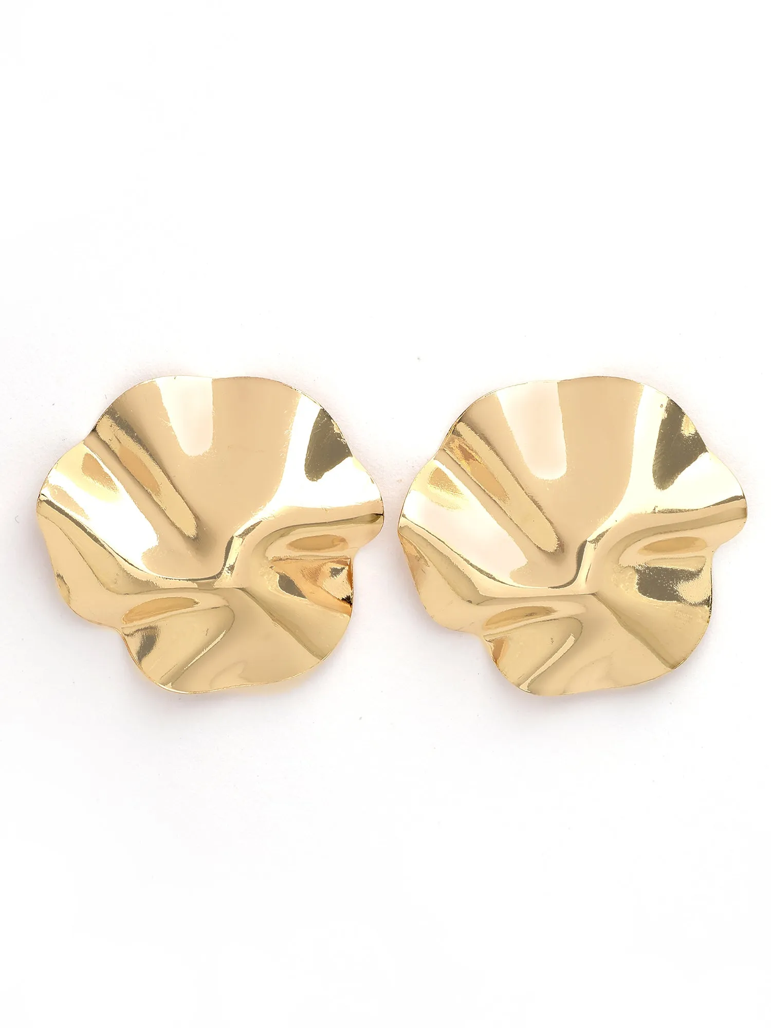 Bohey by KARATCART Gold-Plated Contemporary Gold Studs for Women