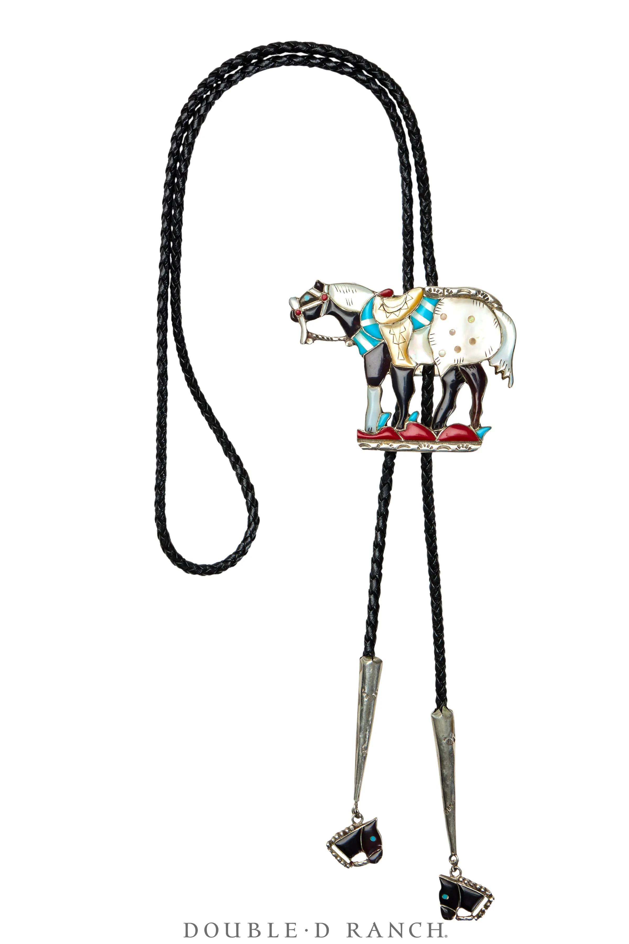 Bolo, Inlay, Horse, Tips, Vintage ‘70s, 3466