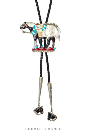 Bolo, Inlay, Horse, Tips, Vintage ‘70s, 3466
