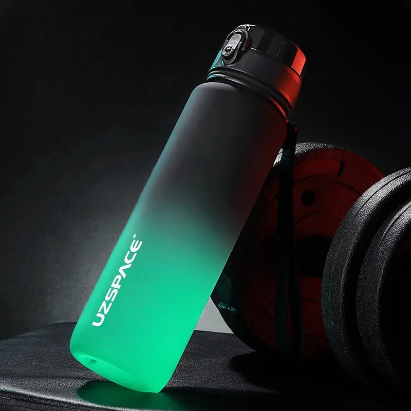 BPA-Free Sports Water Bottle Set - Portable Leak-proof Shaker Bottles in 500ml, 800ml, and 1000ml Sizes for Tour Gym