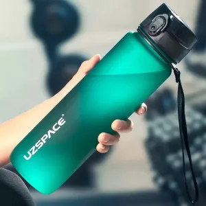 BPA-Free Sports Water Bottle Set - Portable Leak-proof Shaker Bottles in 500ml, 800ml, and 1000ml Sizes for Tour Gym