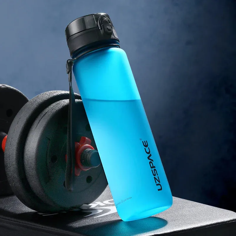 BPA-Free Sports Water Bottle Set - Portable Leak-proof Shaker Bottles in 500ml, 800ml, and 1000ml Sizes for Tour Gym