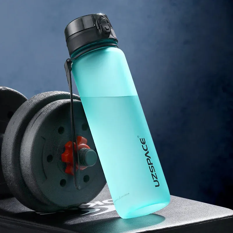 BPA-Free Sports Water Bottle Set - Portable Leak-proof Shaker Bottles in 500ml, 800ml, and 1000ml Sizes for Tour Gym
