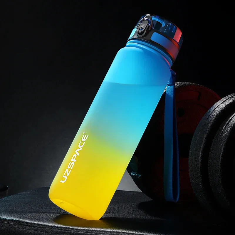 BPA-Free Sports Water Bottle Set - Portable Leak-proof Shaker Bottles in 500ml, 800ml, and 1000ml Sizes for Tour Gym