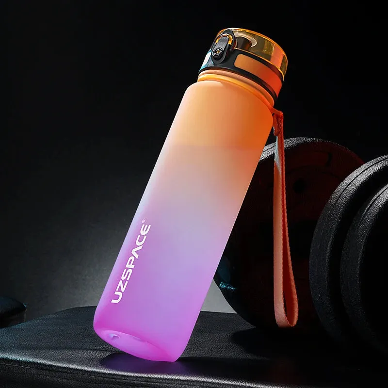 BPA-Free Sports Water Bottle Set - Portable Leak-proof Shaker Bottles in 500ml, 800ml, and 1000ml Sizes for Tour Gym