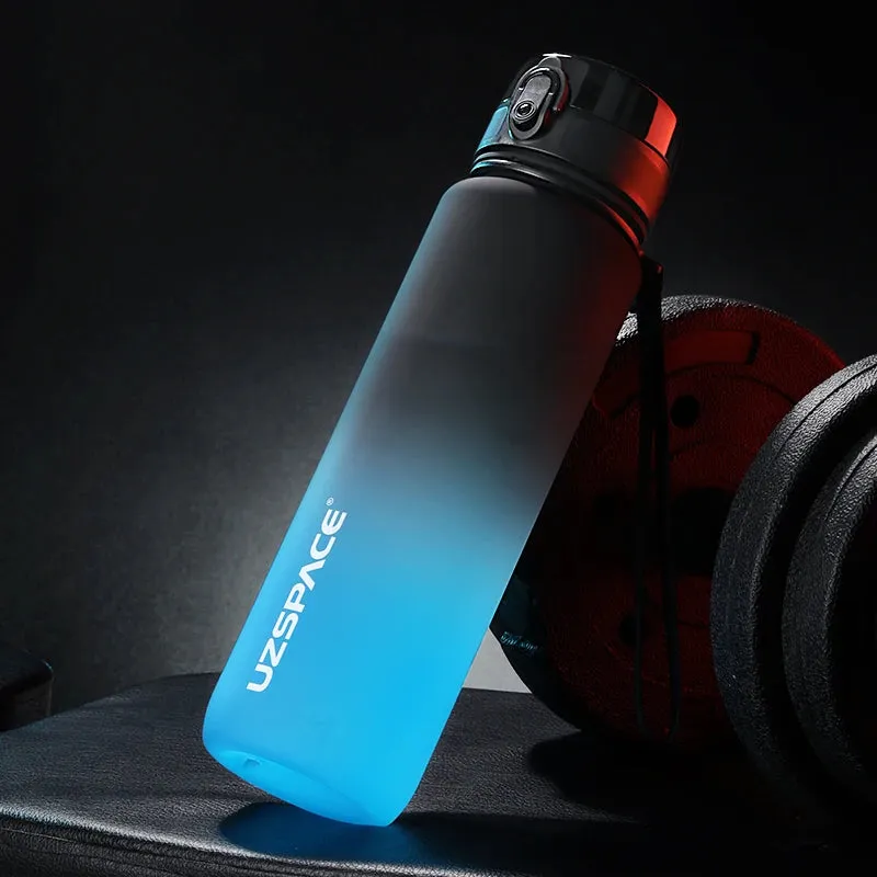 BPA-Free Sports Water Bottle Set - Portable Leak-proof Shaker Bottles in 500ml, 800ml, and 1000ml Sizes for Tour Gym