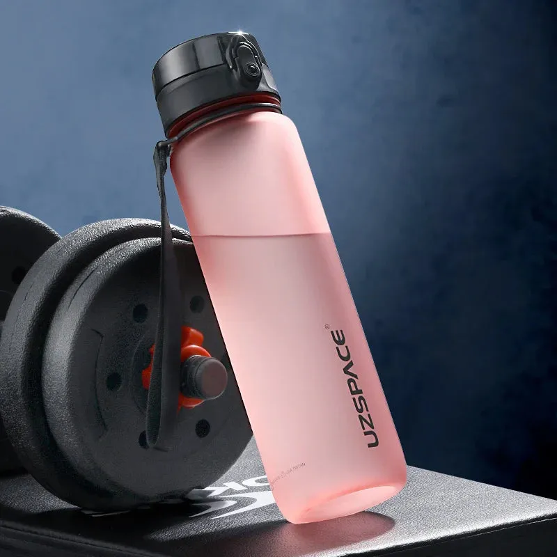 BPA-Free Sports Water Bottle Set - Portable Leak-proof Shaker Bottles in 500ml, 800ml, and 1000ml Sizes for Tour Gym