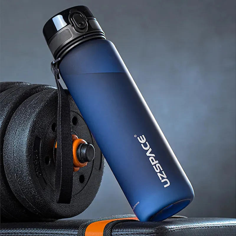 BPA-Free Sports Water Bottle Set - Portable Leak-proof Shaker Bottles in 500ml, 800ml, and 1000ml Sizes for Tour Gym