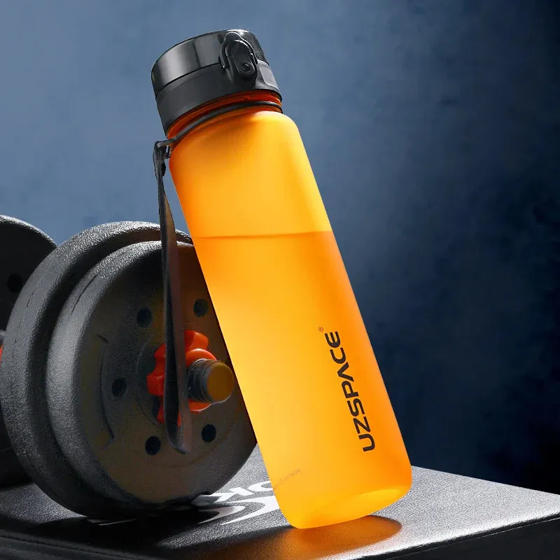 BPA-Free Sports Water Bottle Set - Portable Leak-proof Shaker Bottles in 500ml, 800ml, and 1000ml Sizes for Tour Gym