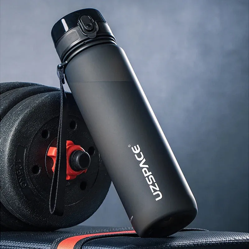 BPA-Free Sports Water Bottle Set - Portable Leak-proof Shaker Bottles in 500ml, 800ml, and 1000ml Sizes for Tour Gym