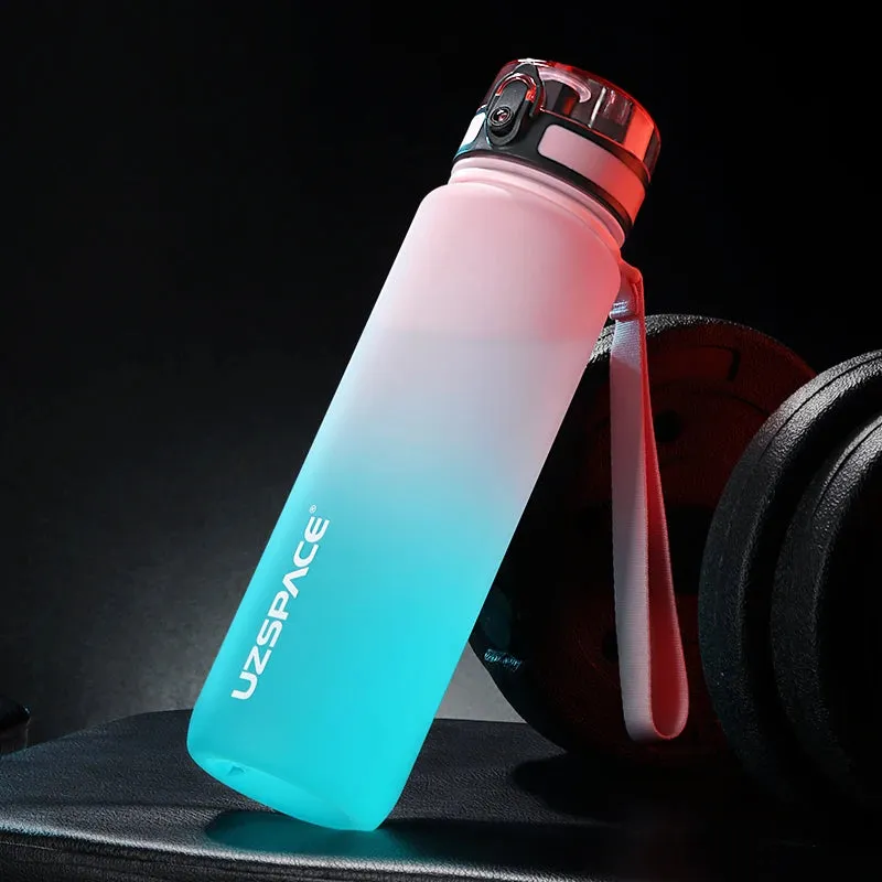 BPA-Free Sports Water Bottle Set - Portable Leak-proof Shaker Bottles in 500ml, 800ml, and 1000ml Sizes for Tour Gym