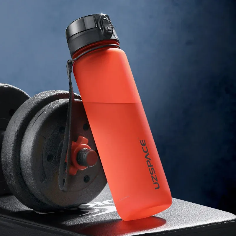 BPA-Free Sports Water Bottle Set - Portable Leak-proof Shaker Bottles in 500ml, 800ml, and 1000ml Sizes for Tour Gym