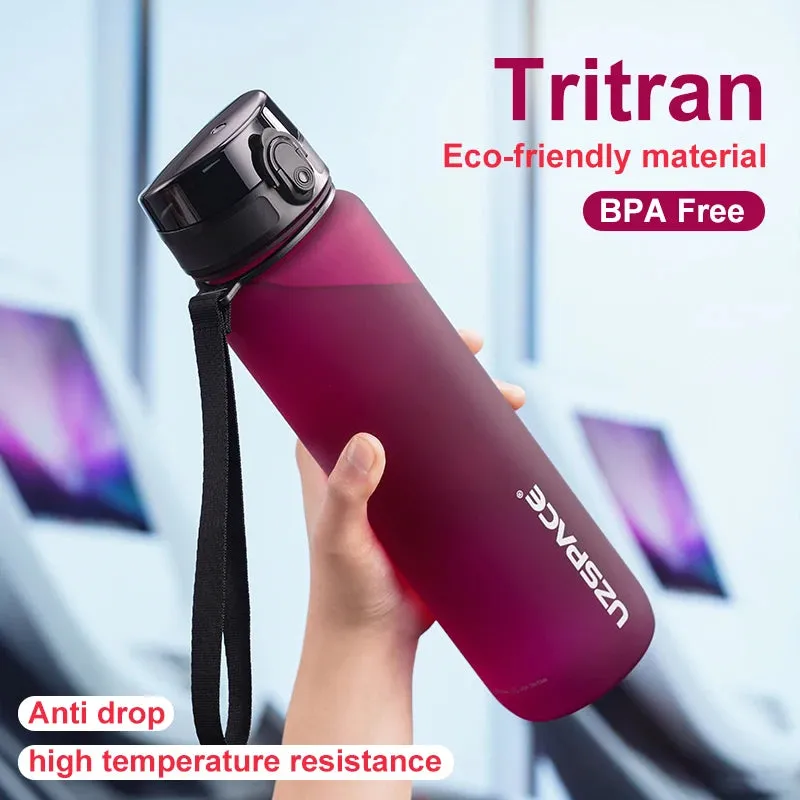 BPA-Free Sports Water Bottle Set - Portable Leak-proof Shaker Bottles in 500ml, 800ml, and 1000ml Sizes for Tour Gym