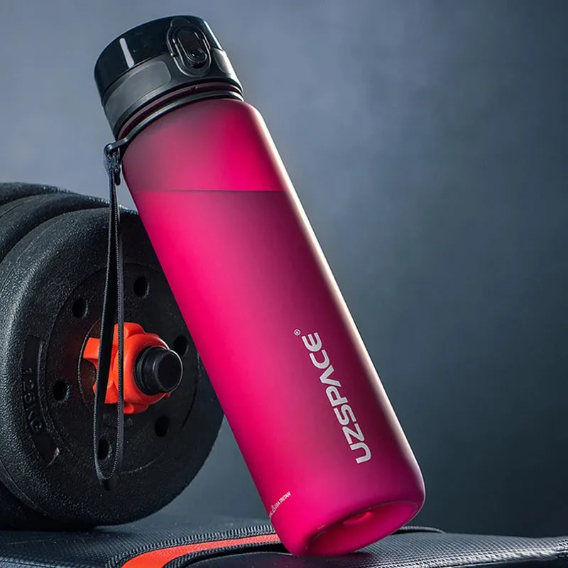 BPA-Free Sports Water Bottle Set - Portable Leak-proof Shaker Bottles in 500ml, 800ml, and 1000ml Sizes for Tour Gym