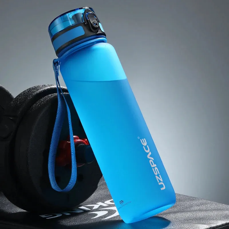 BPA-Free Sports Water Bottle Set - Portable Leak-proof Shaker Bottles in 500ml, 800ml, and 1000ml Sizes for Tour Gym