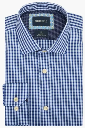 Brooksfield | Check Slim Fit Dress Shirt