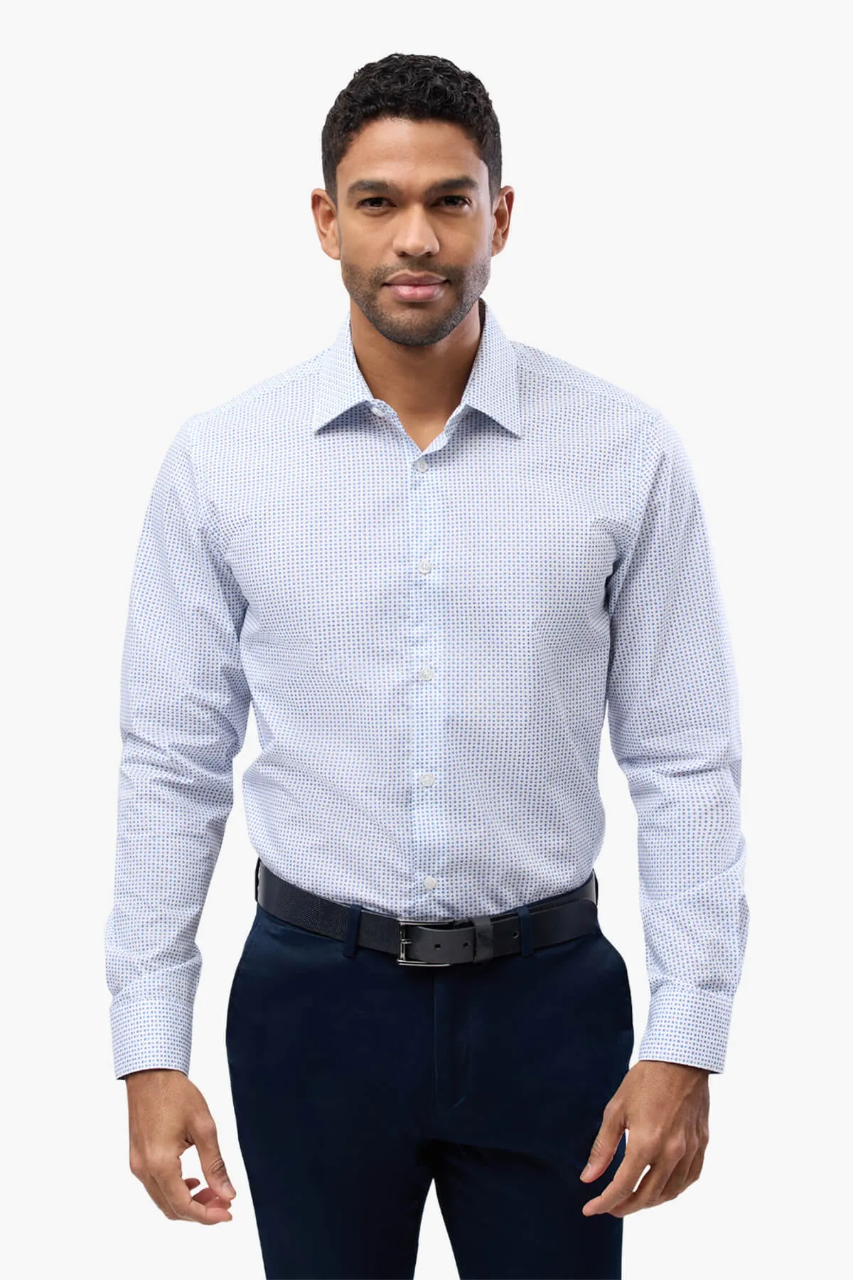 Brooksfield | Geometric Print Regular Fit Business Shirt