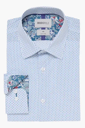 Brooksfield | Geometric Print Regular Fit Business Shirt